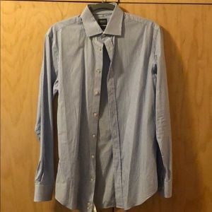 Pinstriped button down shirt